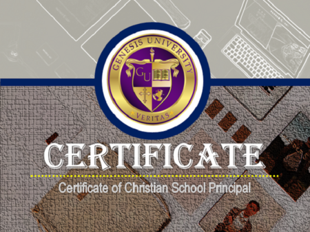 Certificate of Christian School Principal