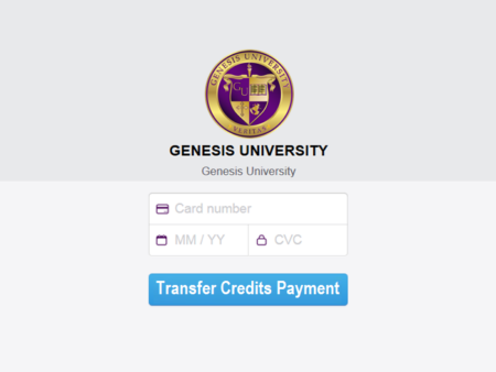 Payment: Transfer Credit Hours to Genesis University